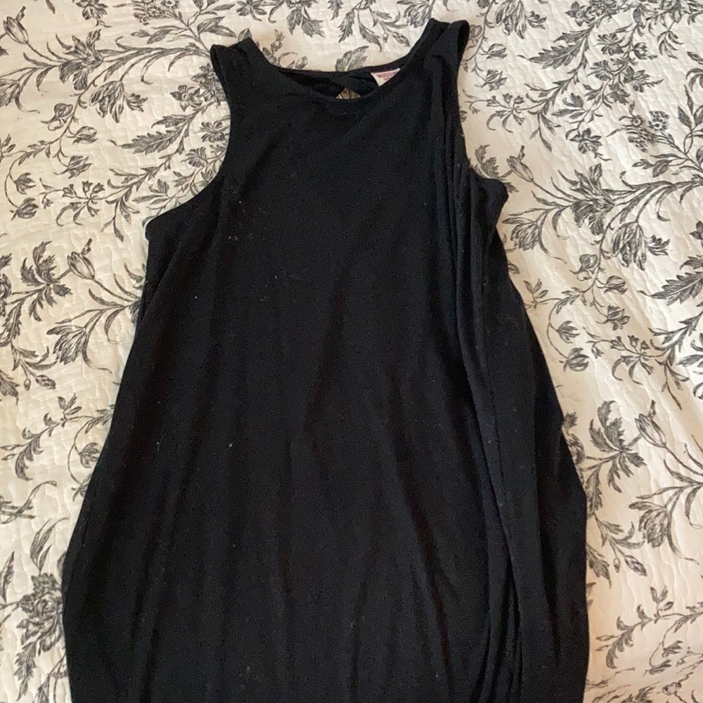 Black dress with cutout in back
